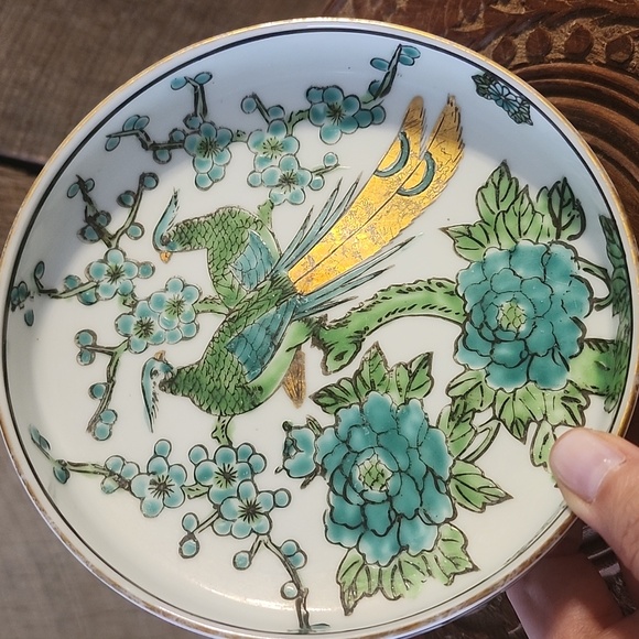 Rare vintage Gold Imari peacock dish - Picture 3 of 6